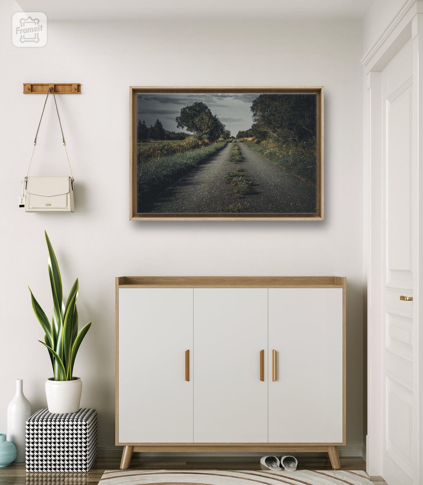 Museum-Quality Matte Paper Poster. nature inspired wall decor of country road photo. simple modern wall art moderne. norway poster.