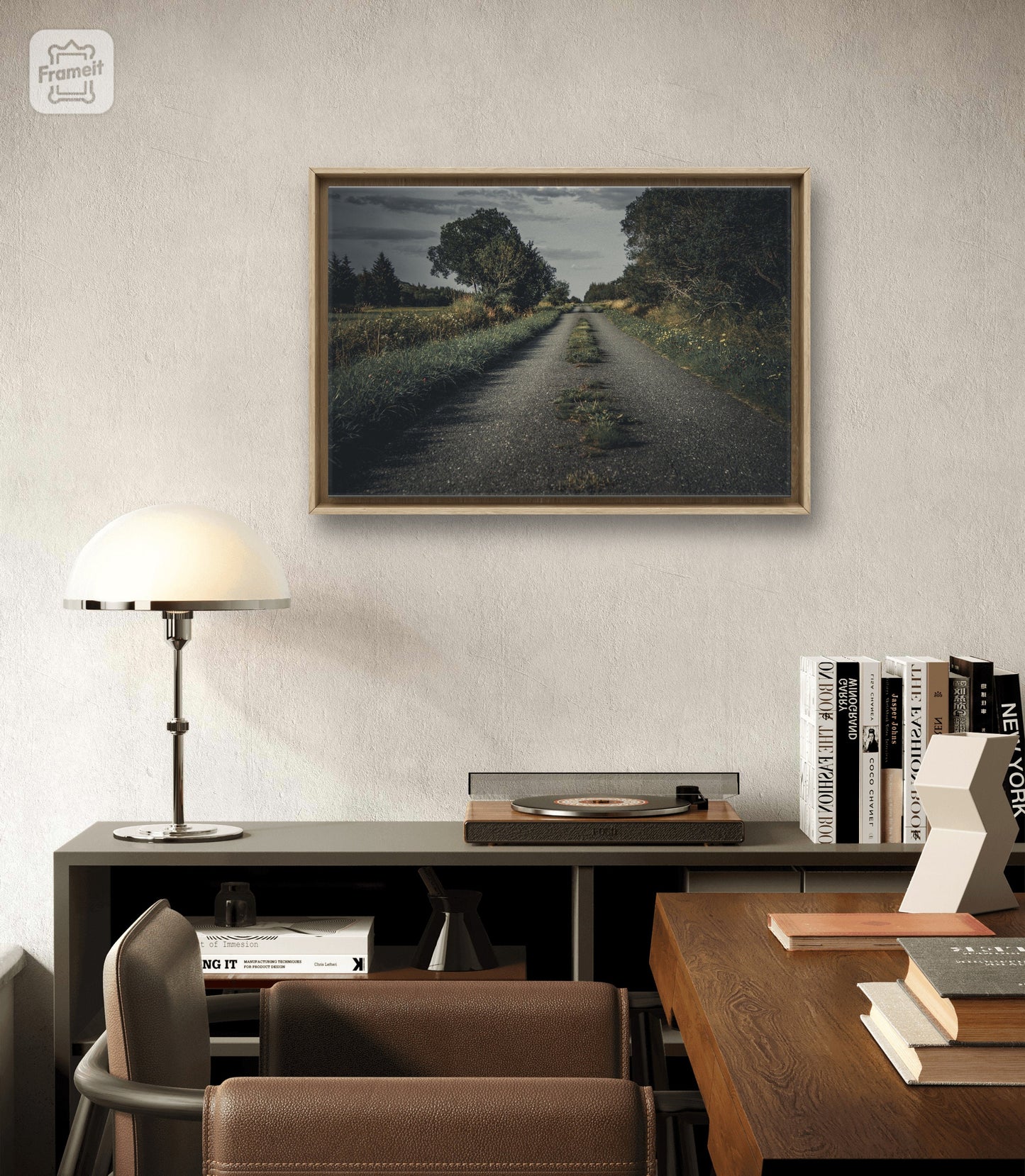 Museum-Quality Matte Paper Poster. nature inspired wall decor of country road photo. simple modern wall art moderne. norway poster.