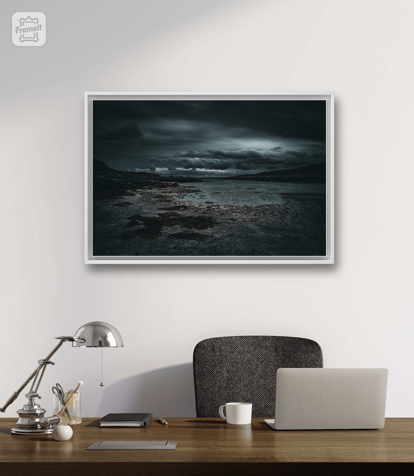 Museum-Quality Matte Paper Poster. 24x36 poster of nature inspired wall decor with dark blue beach sand photo. relaxing photography.