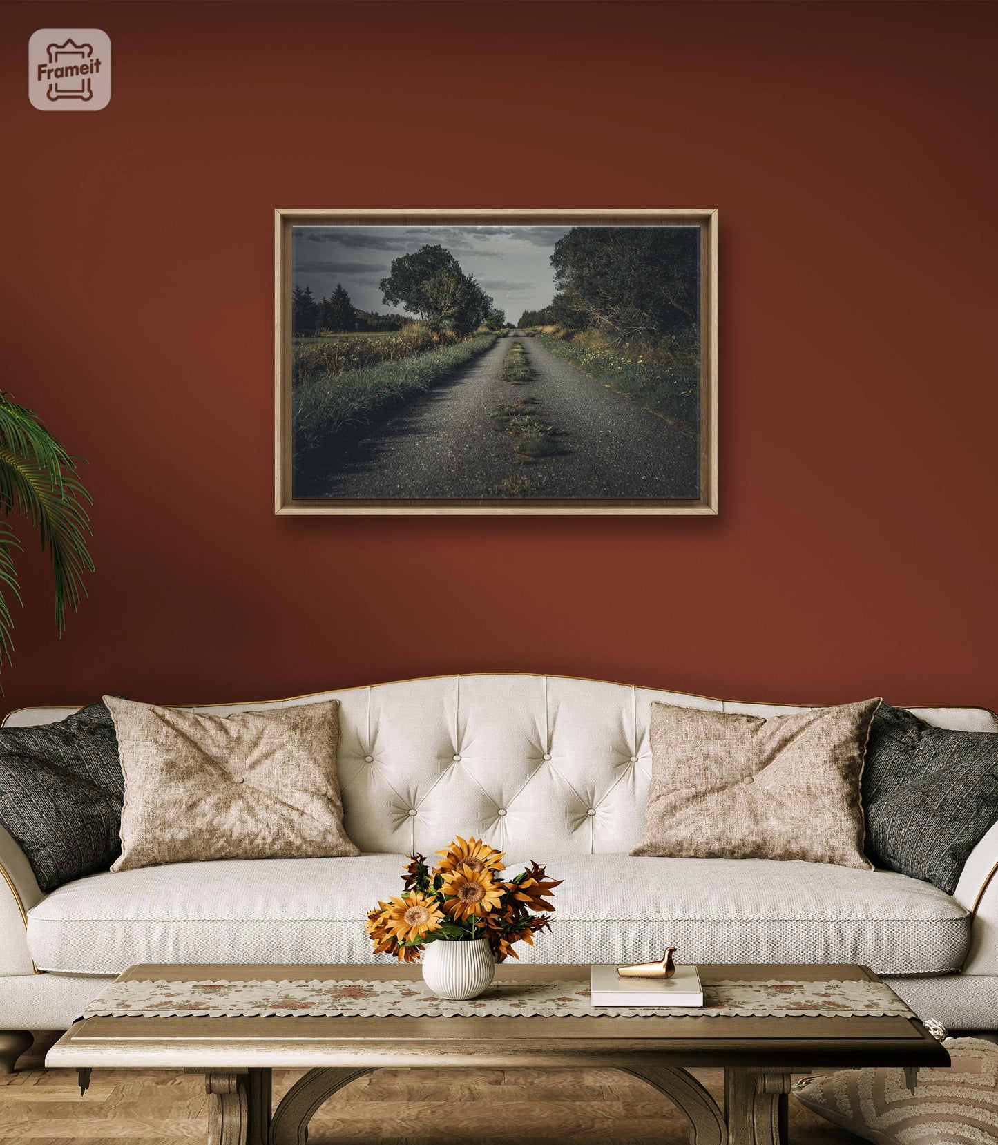 Museum-Quality Matte Paper Poster. nature inspired wall decor of country road photo. simple modern wall art moderne. norway poster.