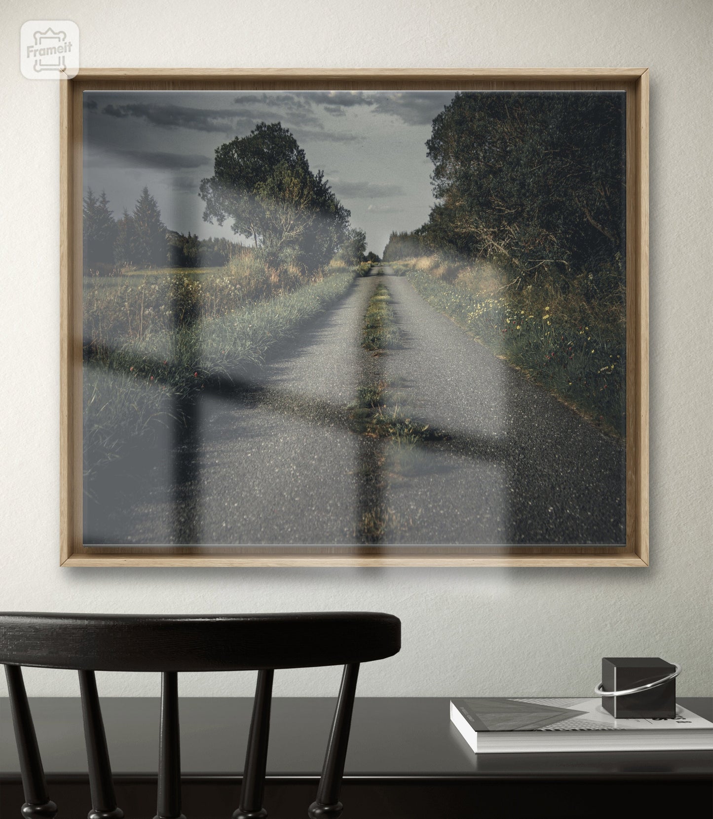 Museum-Quality Matte Paper Poster. nature inspired wall decor of country road photo. simple modern wall art moderne. norway poster.