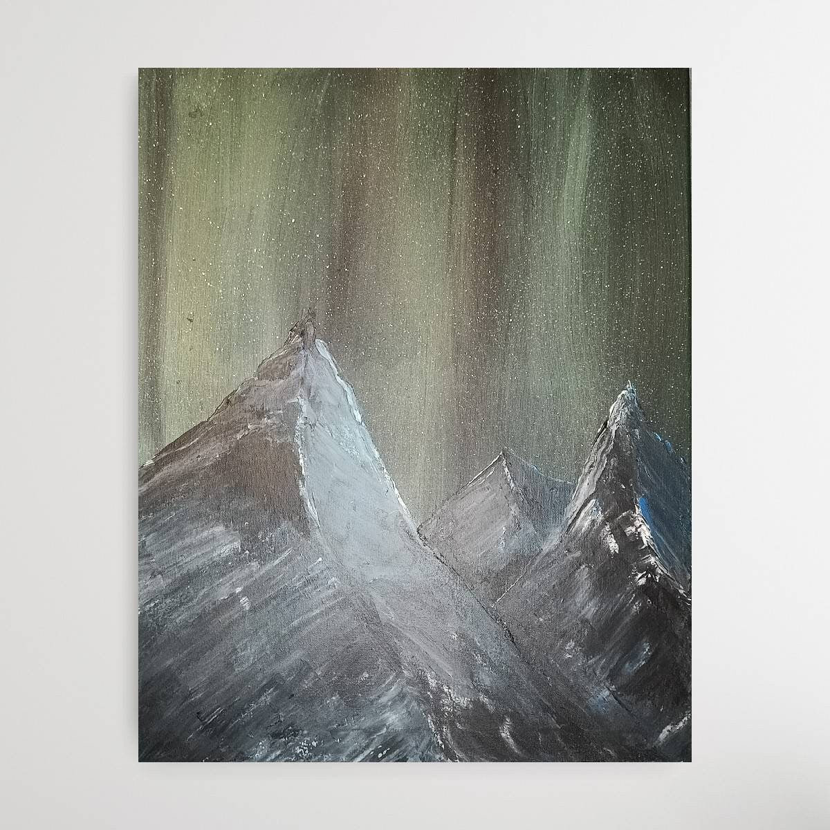 Three Kings Painting - Northern Lights & Mountain Art