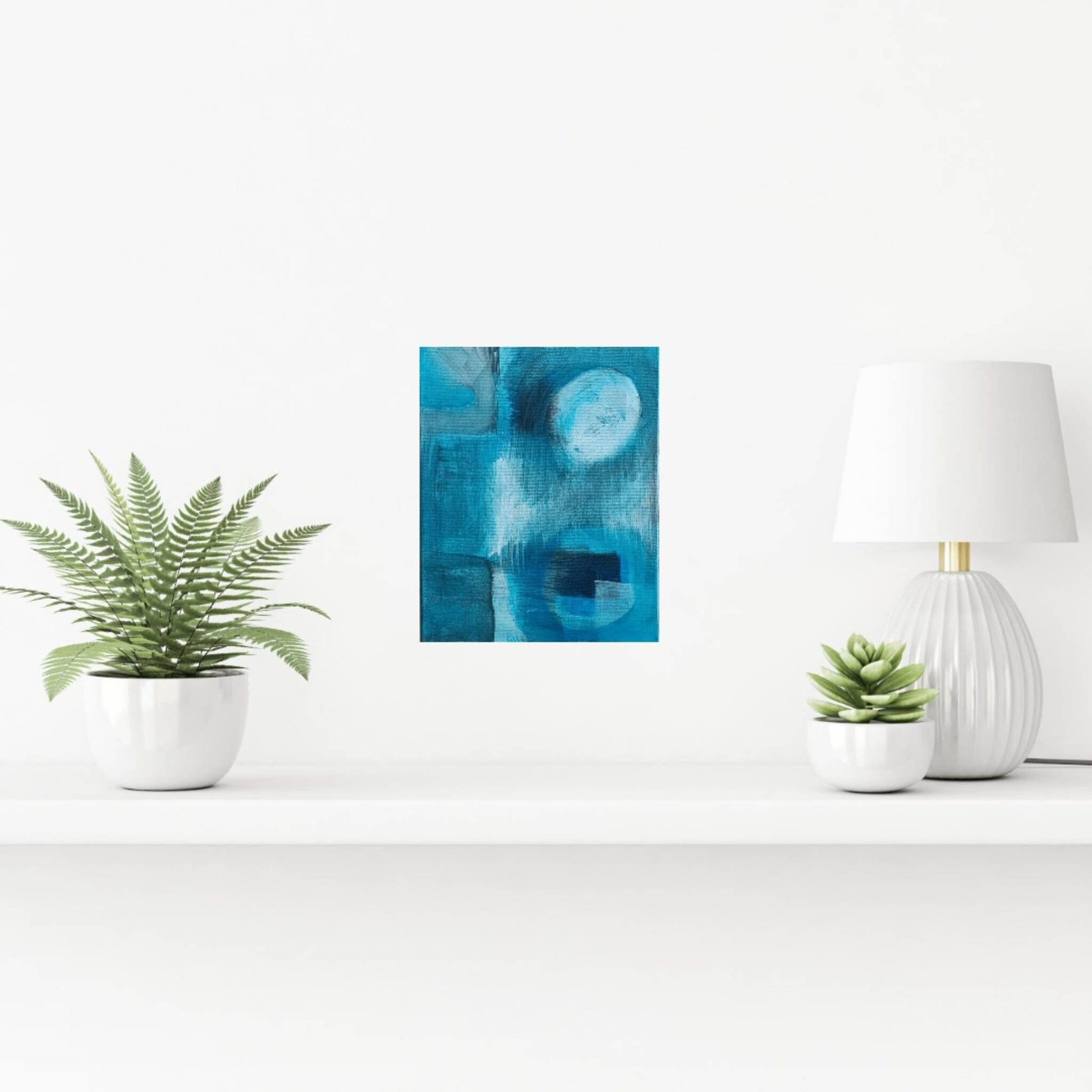 Blue Texture Abstract Painting - Modern Artistic Canvas