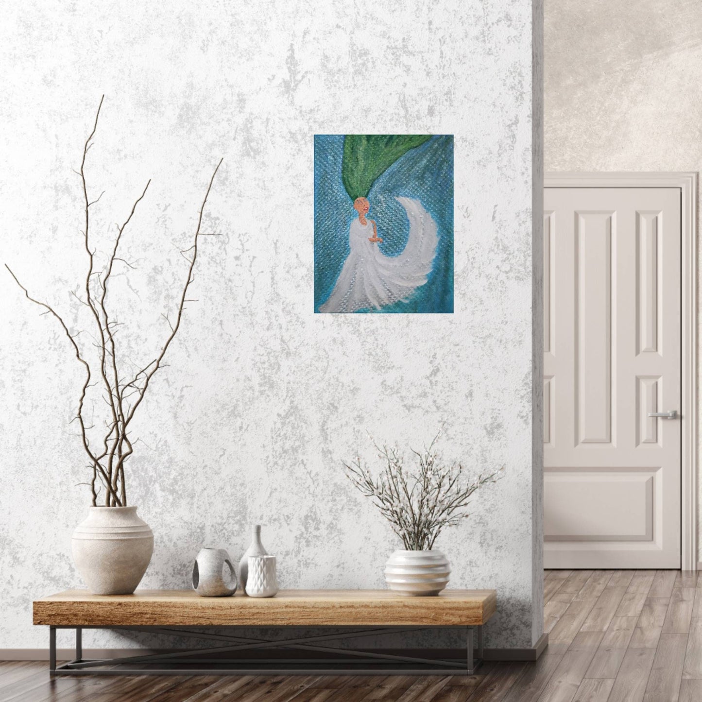 Original Painting of Lady in Water