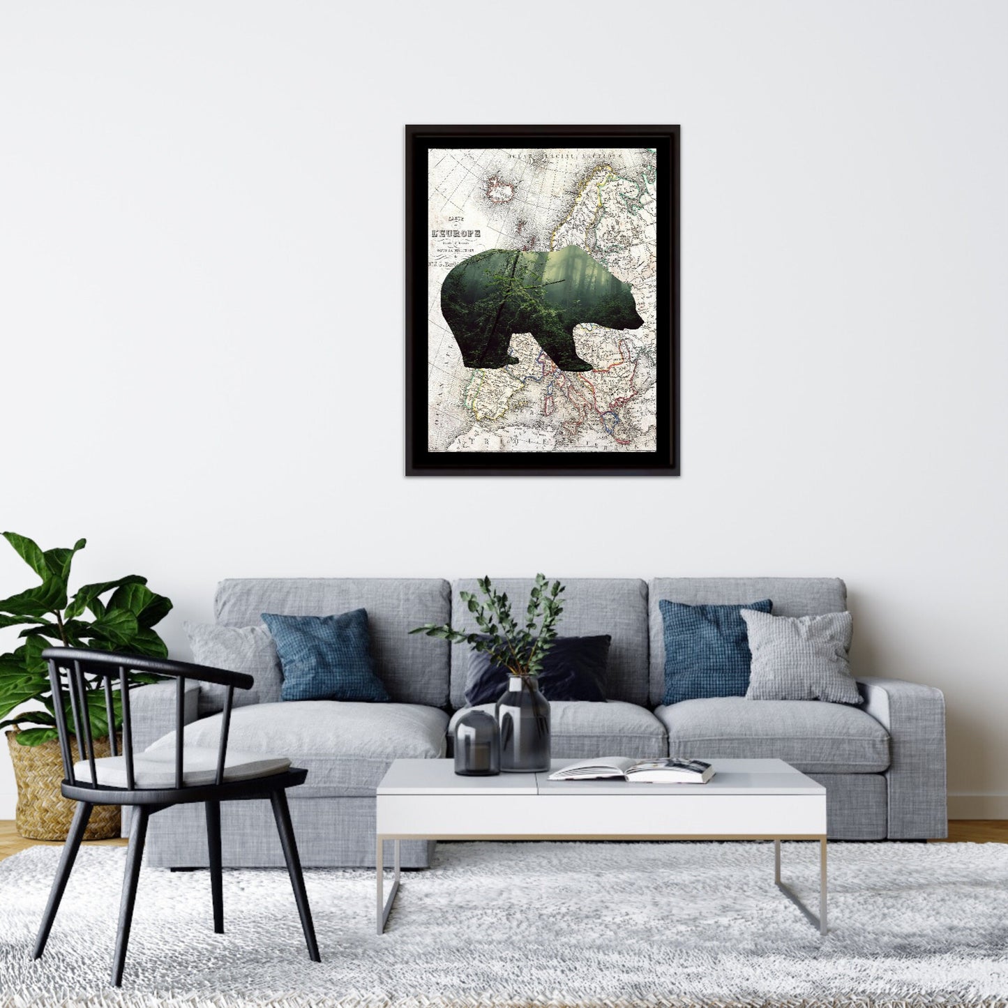 Museum-Quality Matte Paper Poster of Abstract Bear