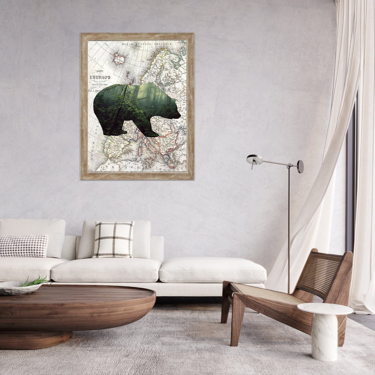 Museum-Quality Matte Paper Poster of Abstract Bear