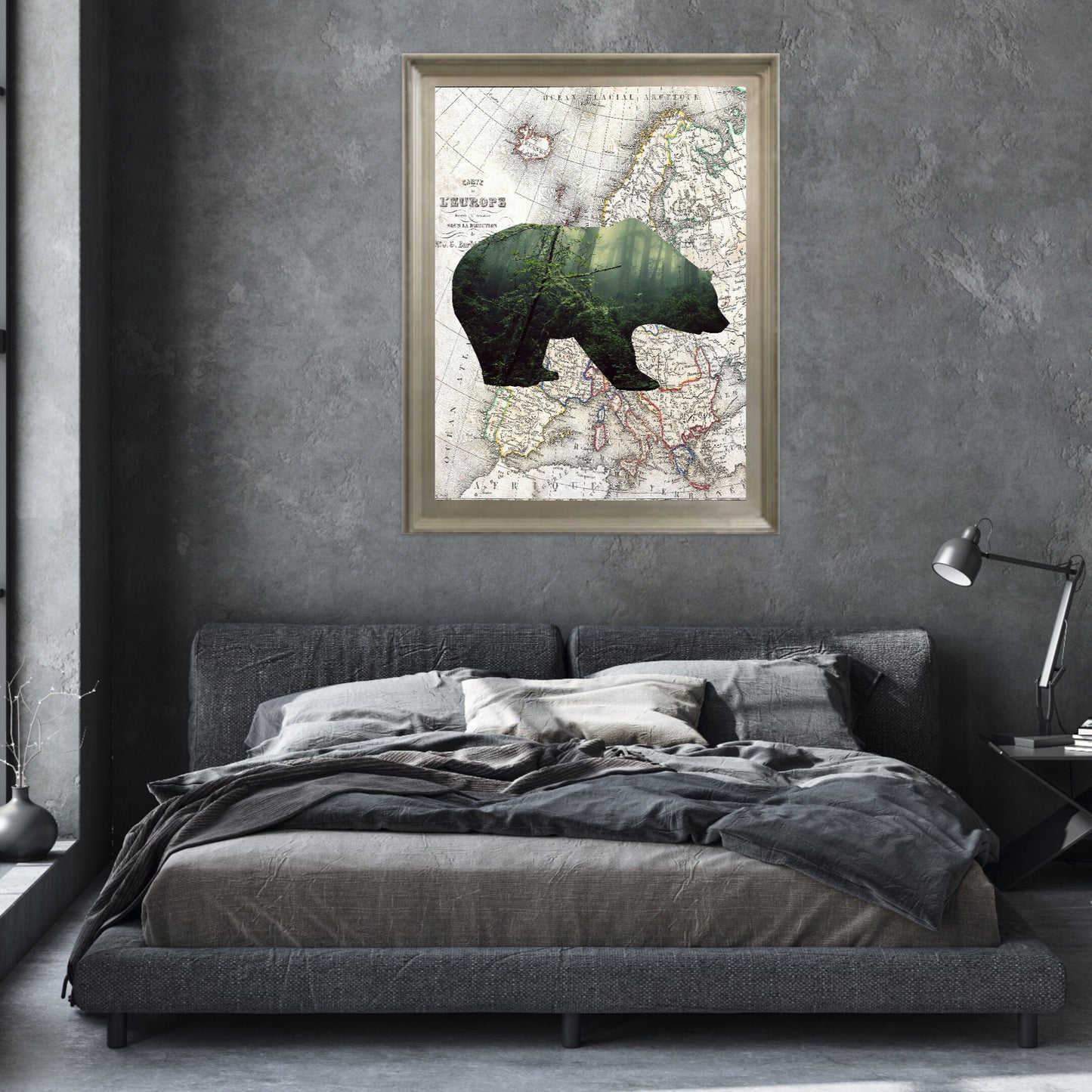 Museum-Quality Matte Paper Poster of Abstract Bear