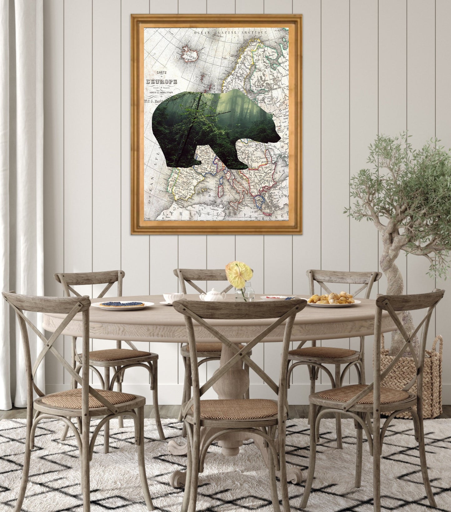 Museum-Quality Matte Paper Poster of Abstract Bear