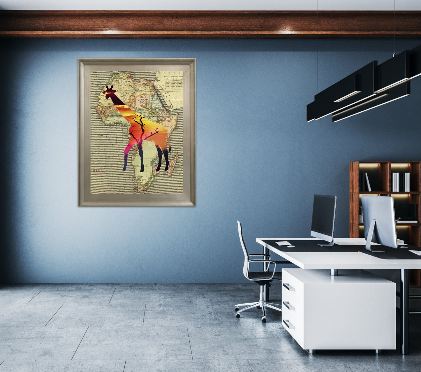 Museum-Quality Matte Paper Poster of Abstract Giraffe