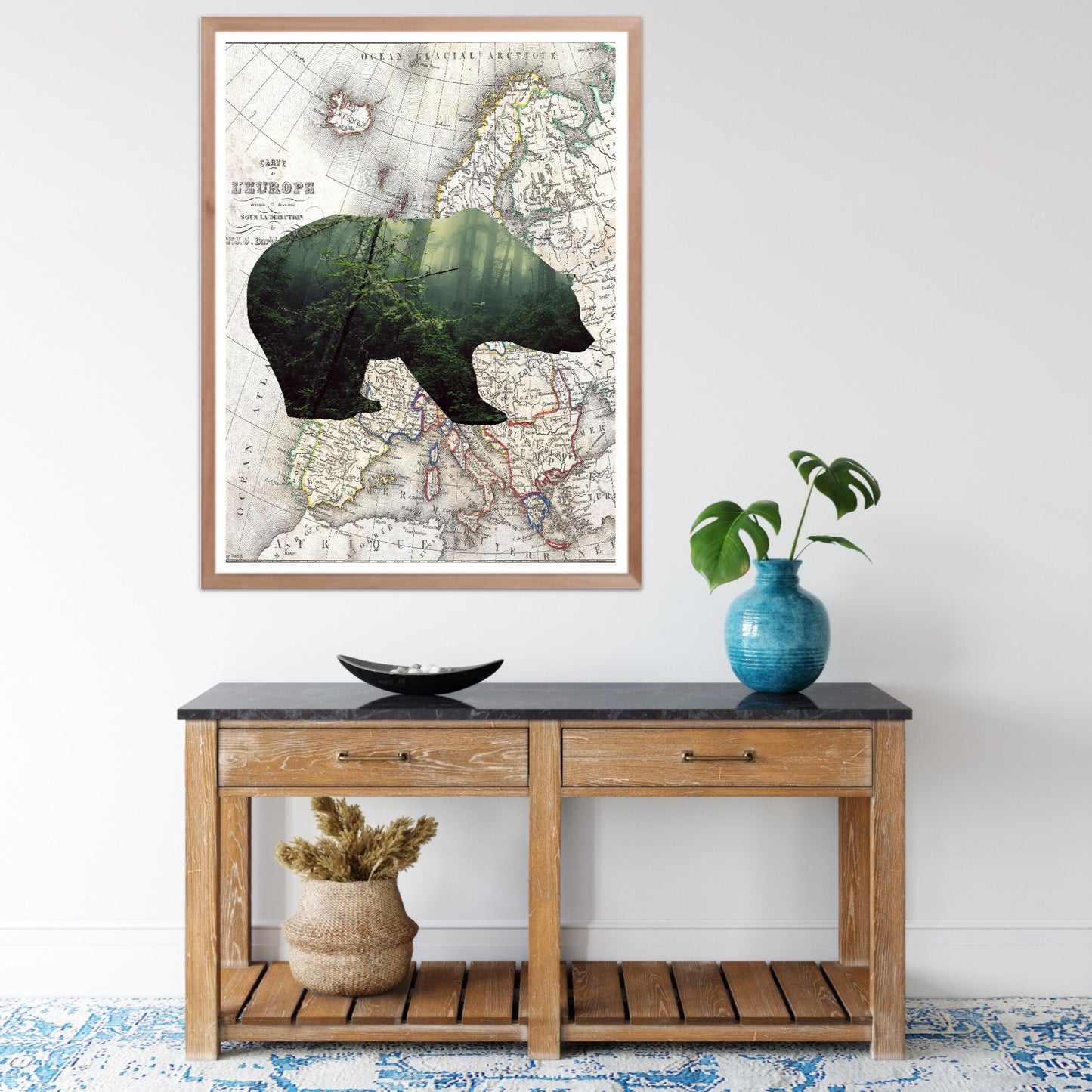 Museum-Quality Matte Paper Poster of Abstract Bear