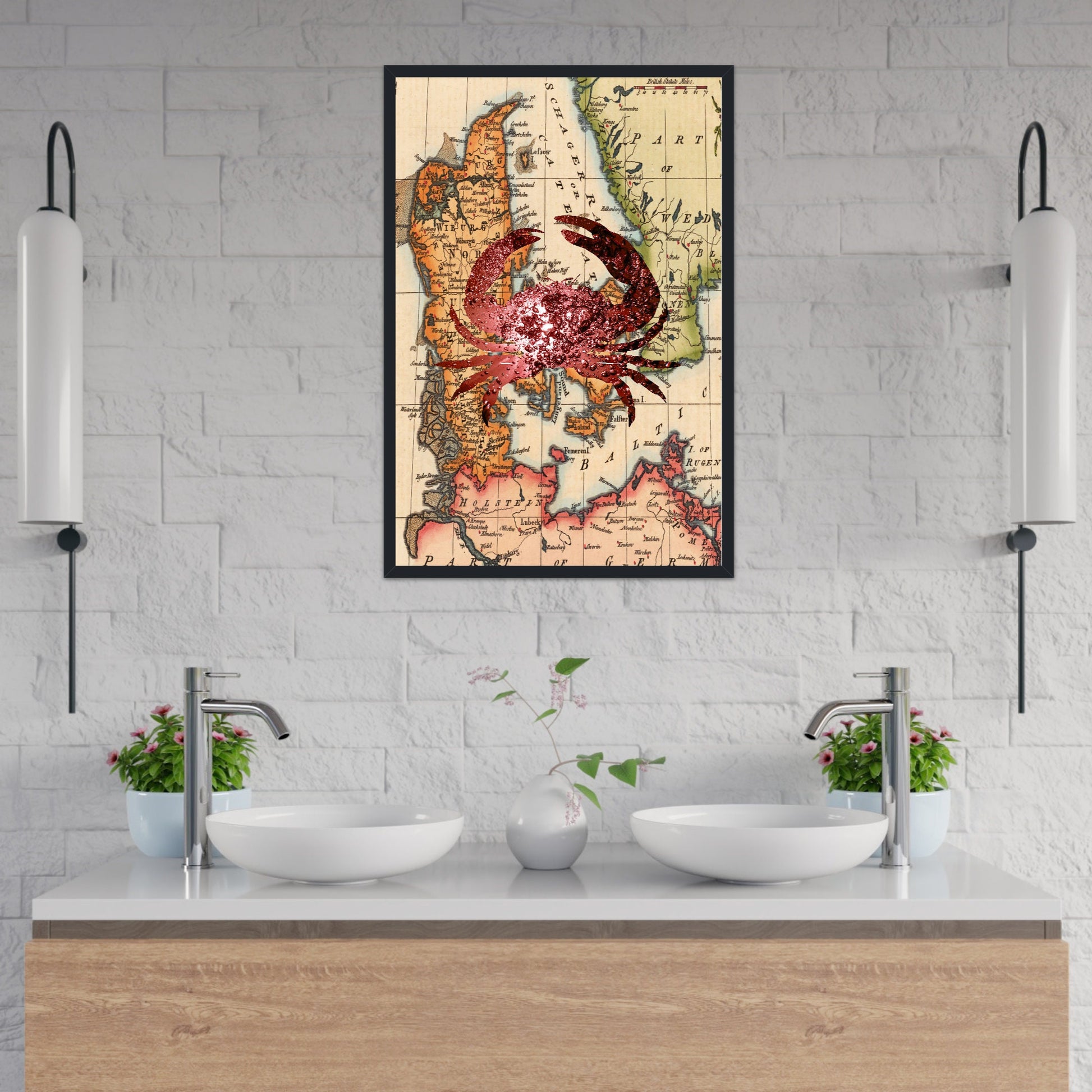 Museum-Quality Matte Paper Poster of Abstract Crab