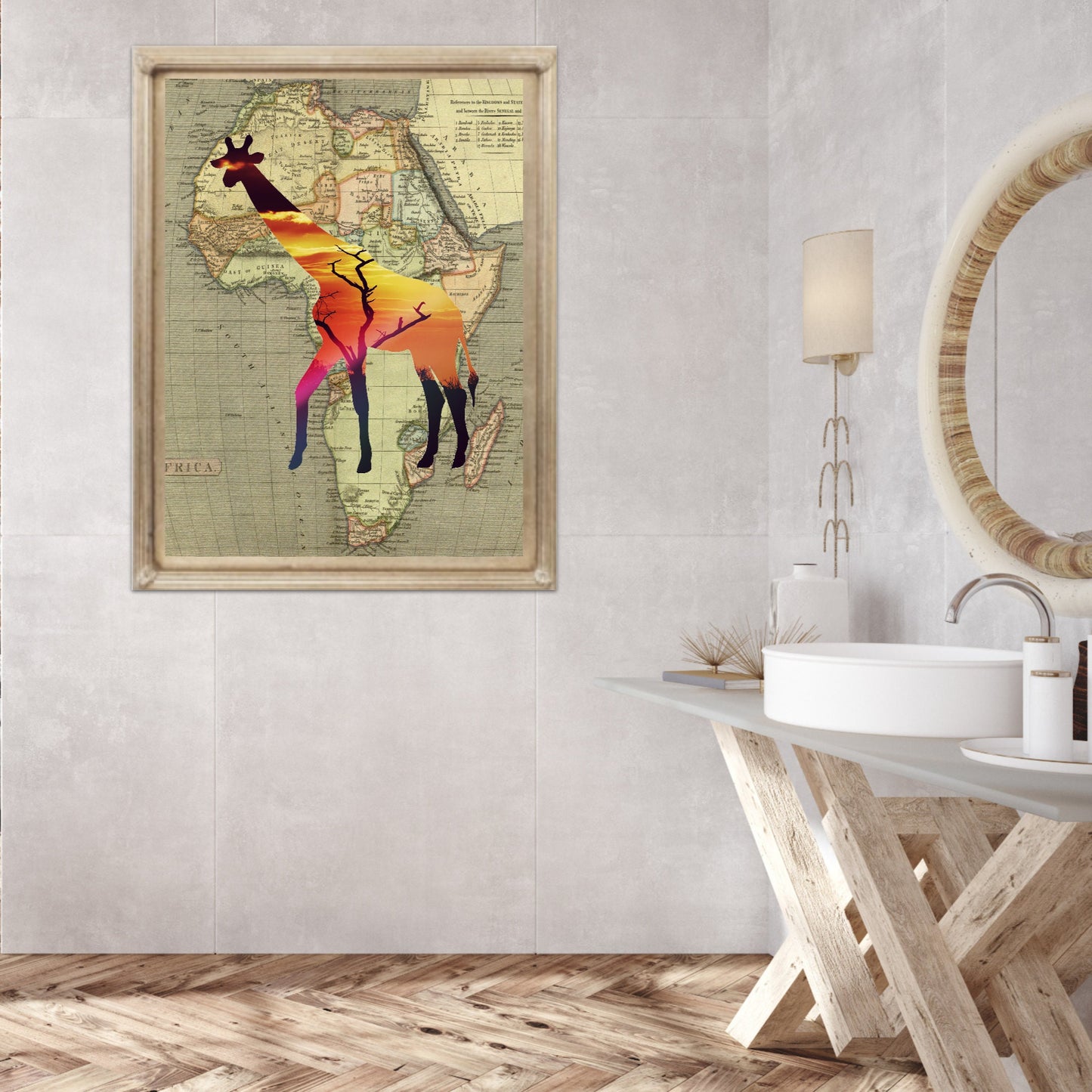 Museum-Quality Matte Paper Poster of Abstract Giraffe