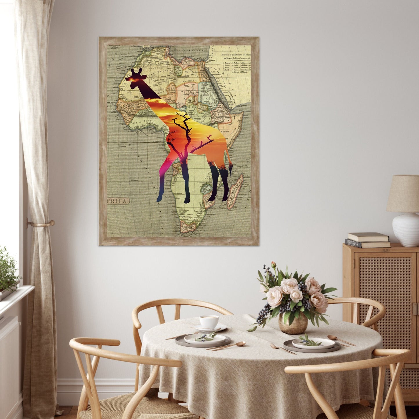 Museum-Quality Matte Paper Poster of Abstract Giraffe